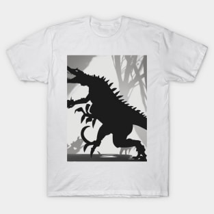 Alligator Shadow Silhouette Anime Style Collection No. 102 T-Shirt